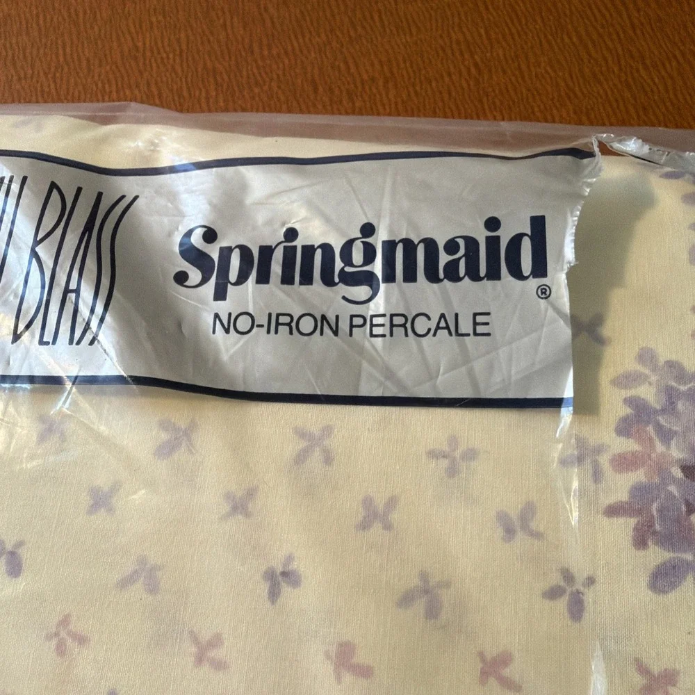 Vtg Bill Blasd Fitted Twin Sheet No Iron Percale 